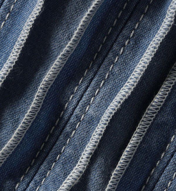 SHIPS any「SHIPS any:〈洗濯機可能〉デニム シーム バンドカラー シャツ ブラウス」|シャツ・ブラウス|