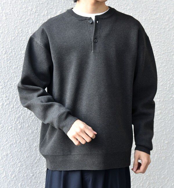 SHIPS any「SHIPS any:〈手洗い可能〉ミラノリブ コットンライク ヘンリーネック ニット◇」|ニット・セーター|