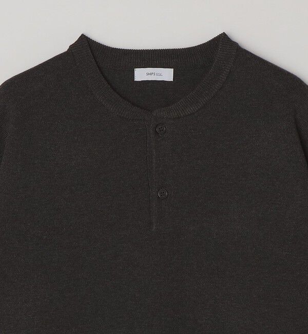 SHIPS any「SHIPS any:〈手洗い可能〉ミラノリブ コットンライク ヘンリーネック ニット◇」|ニット・セーター|