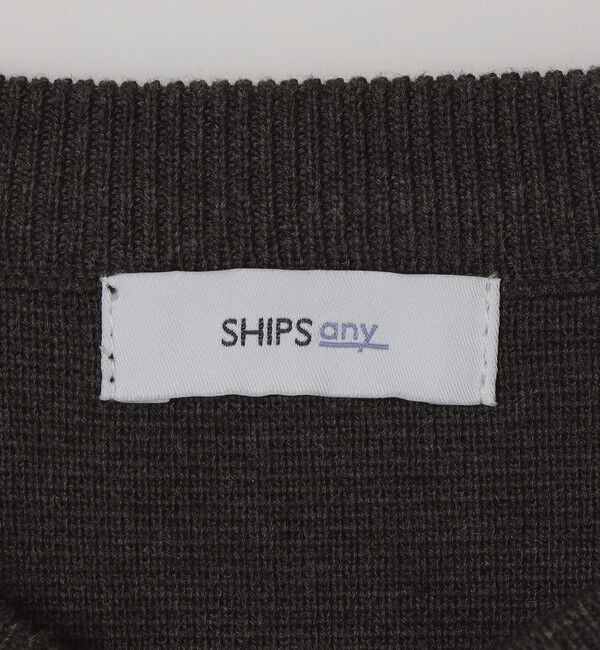 SHIPS any「SHIPS any:〈手洗い可能〉ミラノリブ コットンライク ヘンリーネック ニット◇」|ニット・セーター|