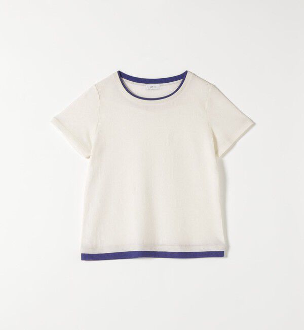 SHIPS any「《予約》SHIPS any:〈手洗い可能〉レイヤード シアー ワッフル TEE」|Tシャツ・カットソー|