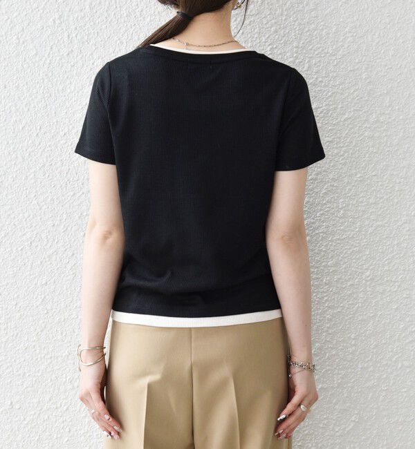 SHIPS any「《予約》SHIPS any:〈手洗い可能〉レイヤード シアー ワッフル TEE」|Tシャツ・カットソー|