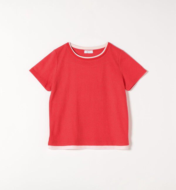 SHIPS any「《予約》SHIPS any:〈手洗い可能〉レイヤード シアー ワッフル TEE」|Tシャツ・カットソー|