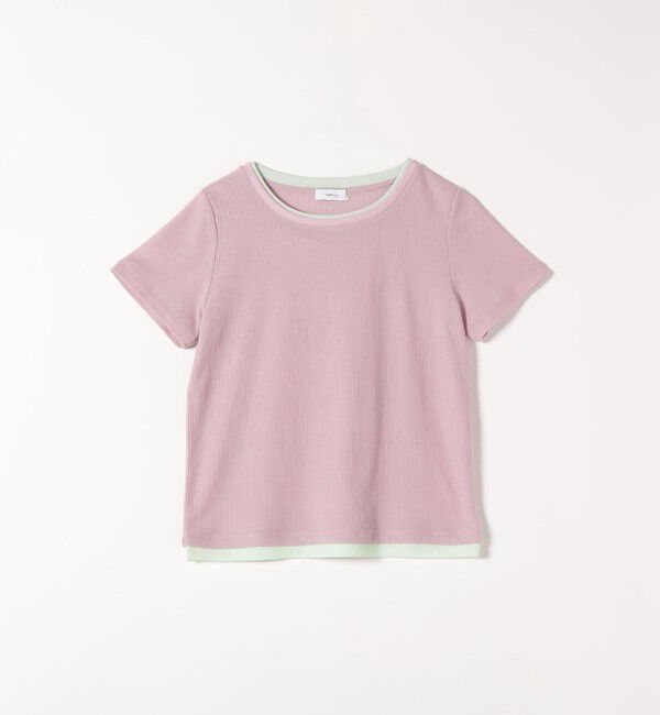 SHIPS any「《予約》SHIPS any:〈手洗い可能〉レイヤード シアー ワッフル TEE」|Tシャツ・カットソー|