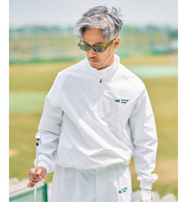 EDIFICE「CLUBHAUS / Dynamic Range (クラブハウス) Warm-up HALF ZIP」|スウェット・ジャージ|ホワイト
