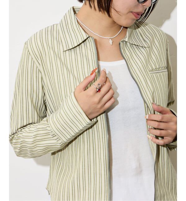 Oriens JOURNAL STANDARD「《追加》ダブルジップストライプシャツ」|シャツ・ブラウス|