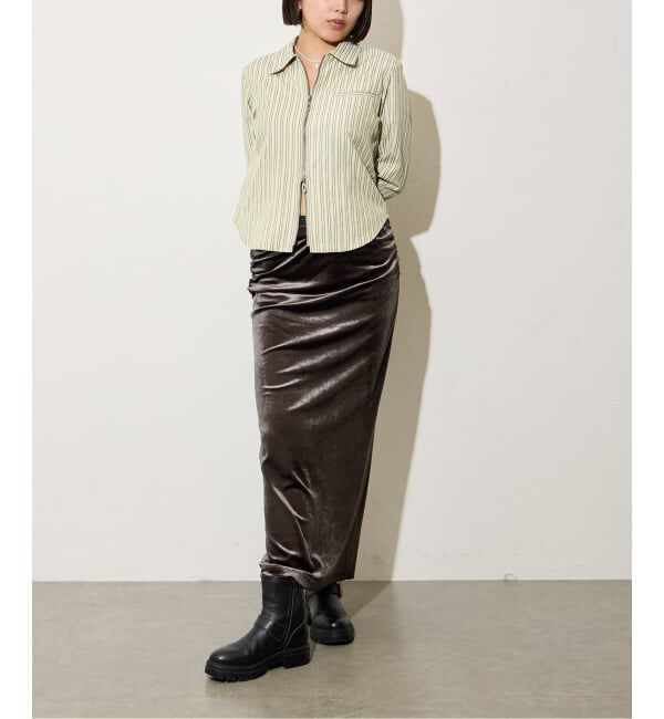 Oriens JOURNAL STANDARD「《追加》ダブルジップストライプシャツ」|シャツ・ブラウス|