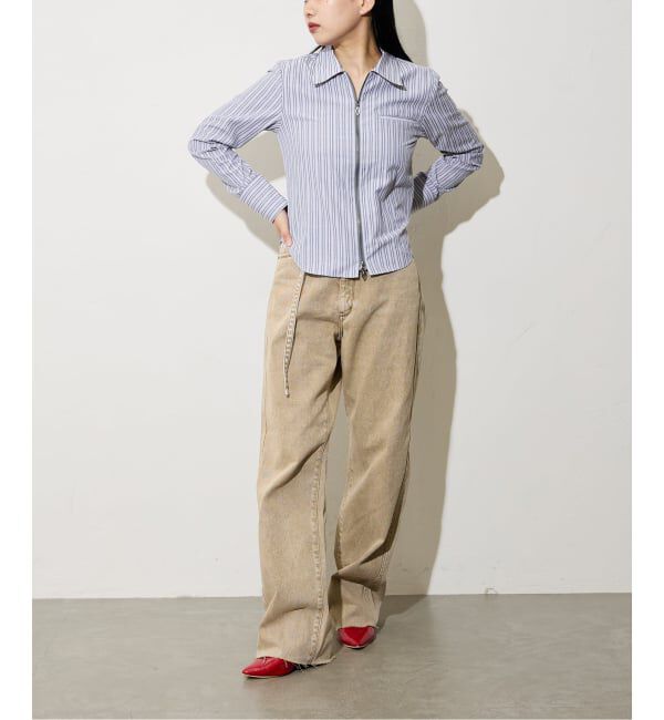 Oriens JOURNAL STANDARD「《追加》ダブルジップストライプシャツ」|シャツ・ブラウス|