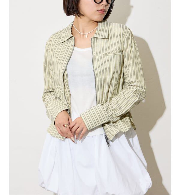 Oriens JOURNAL STANDARD「《追加》ダブルジップストライプシャツ」|シャツ・ブラウス|