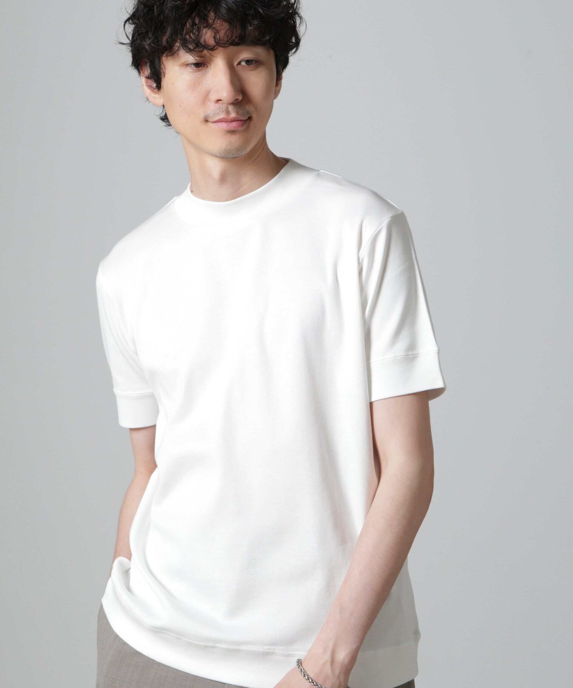 nano･universe「「FORMAL JERSEY」モックネックカットソー半袖」|Tシャツ・カットソー|