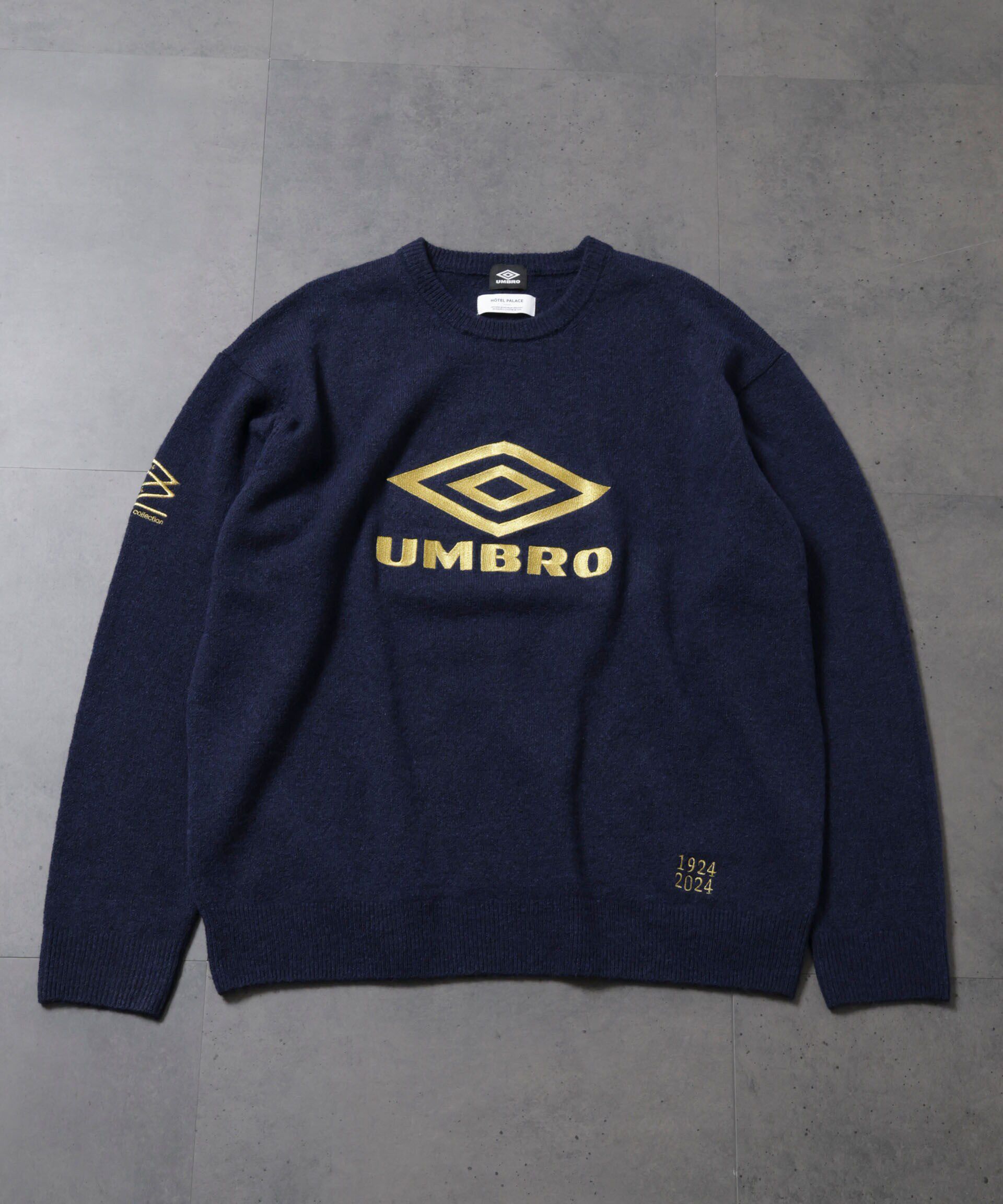 nano･universe「HOTEL PALACE(ｵﾃﾙﾊﾟﾗｽ)xｱﾝﾌﾞﾛ ｽﾄﾚｯﾁｼｬｷﾞｰｸﾙｰﾈｯｸ」|ニット・セーター|ネイビー