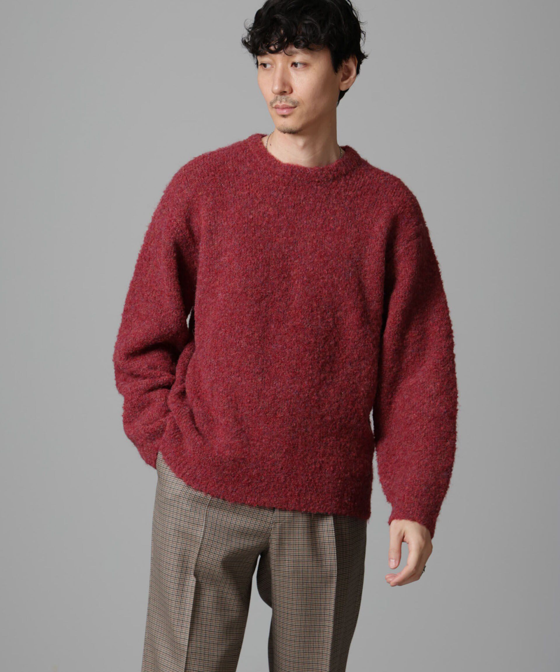nano･universe「ウールミックスブークレニット」|ニット・セーター|