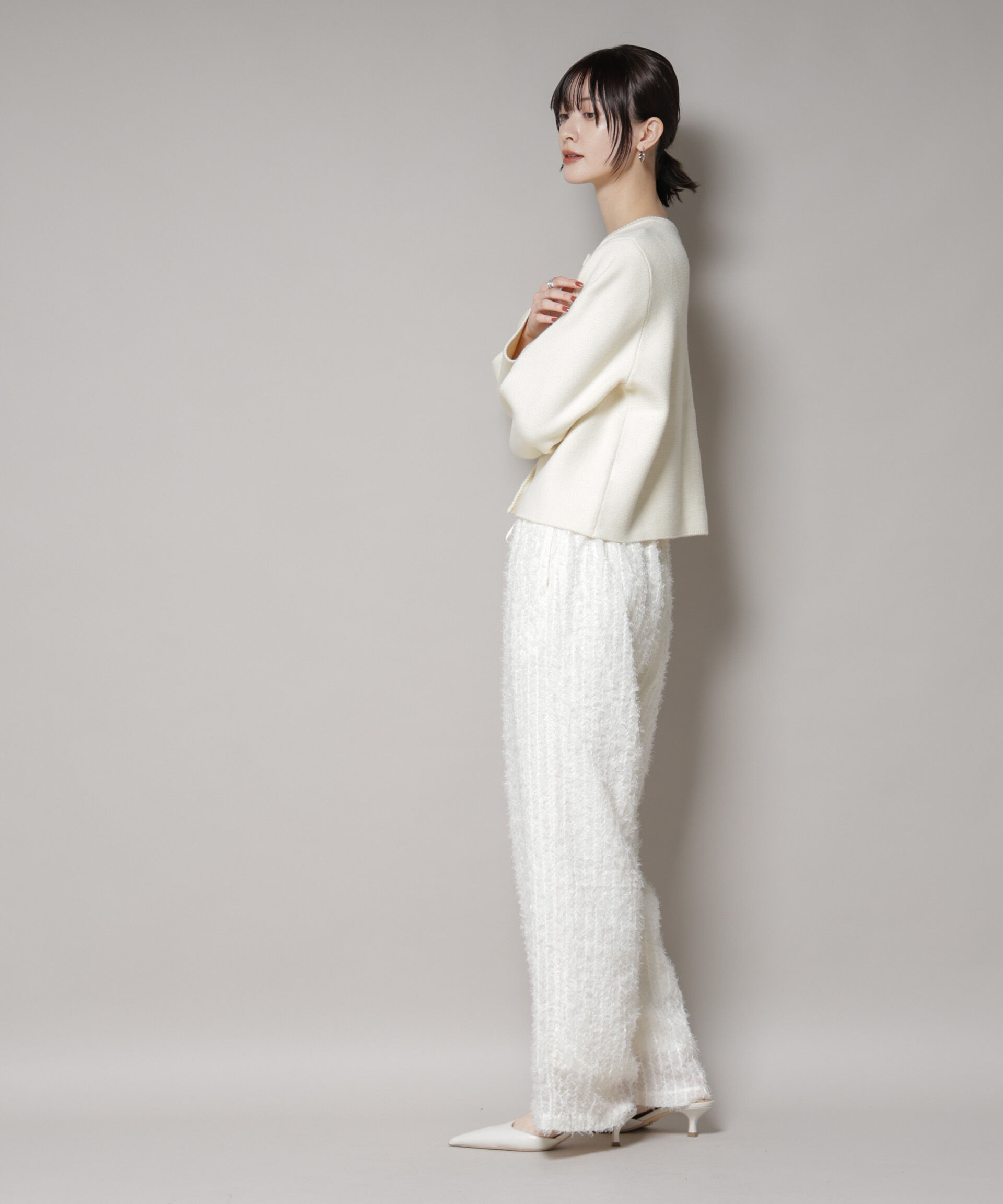 nano･universe「フリンジジャガードパンツ」|チノ|