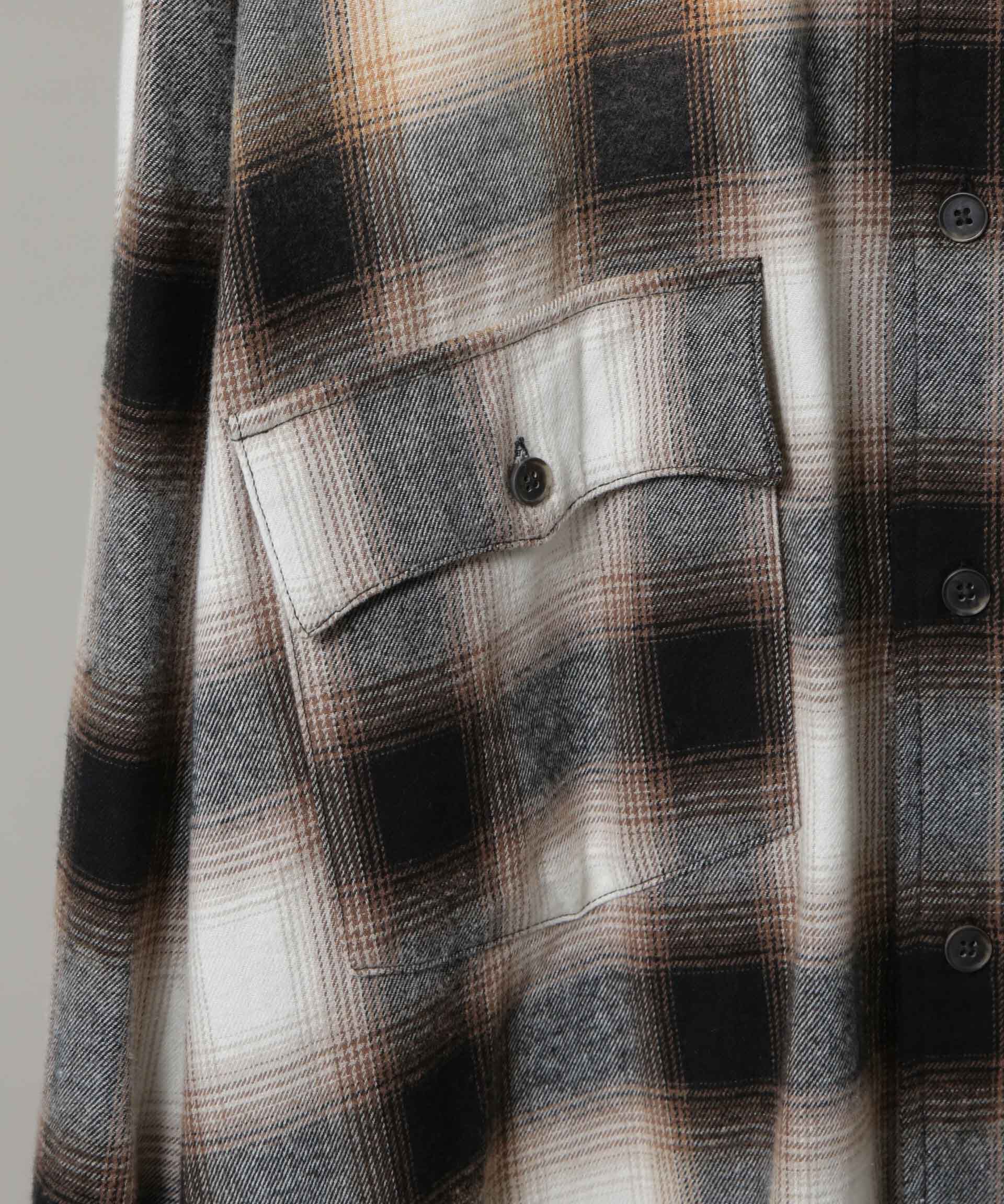 nano･universe「｢HOTEL PALACE｣ ヴィンテージライクオンブレチェックネルシャツ」|シャツ・ブラウス|