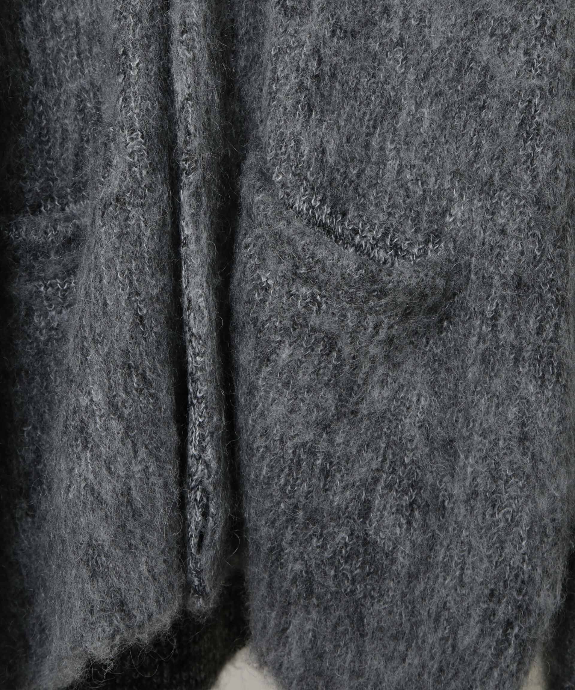 nano･universe「｢HOTEL PALACE｣ フライフロントミックスシャギーカーディガン」|ニット・セーター|