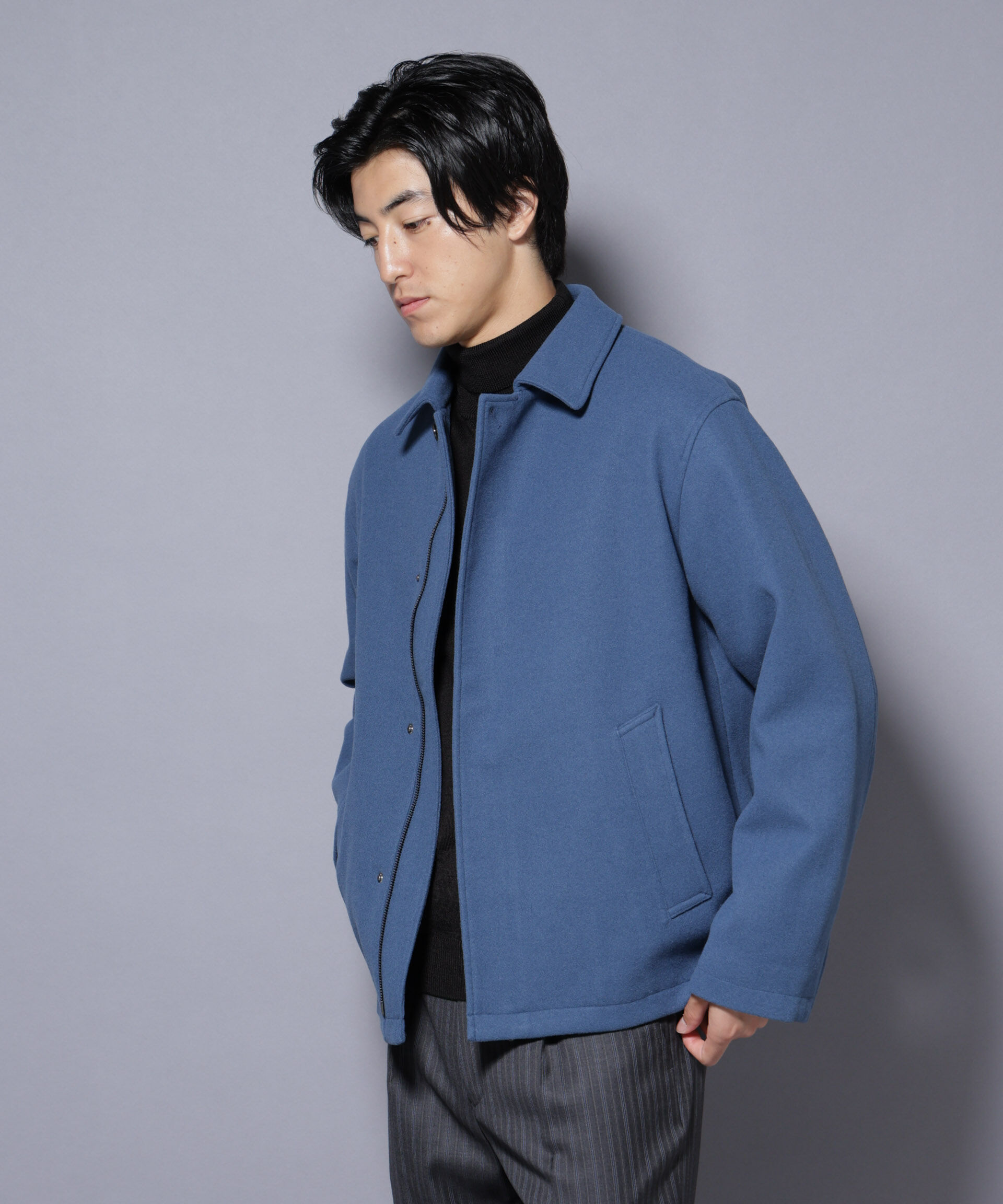 nano･universe「テックメルトンショートブルゾン」|ブルゾン・スタジャン|