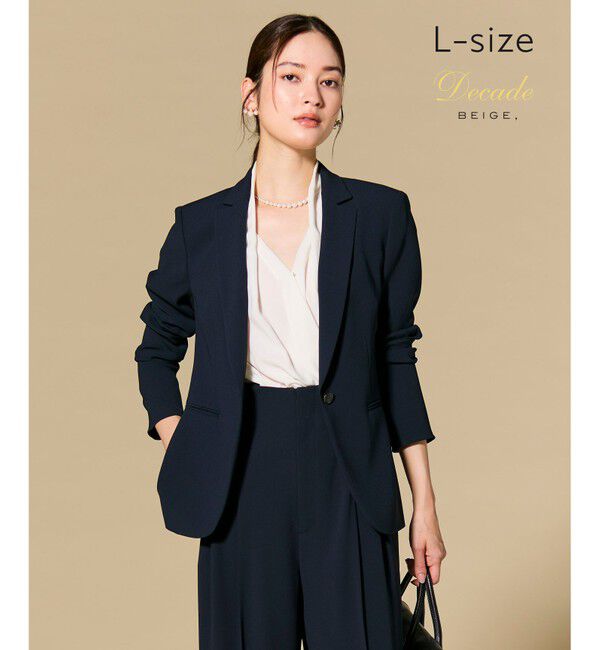 BEIGE,「【Lsize・セットアップ対応】CINDY / テーラードジャケット」|テーラードジャケット|Navy