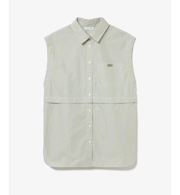 LACOSTE「4WAYデザイン ボリュームスリーブ ロングシャツ」|シャツ・ブラウス|