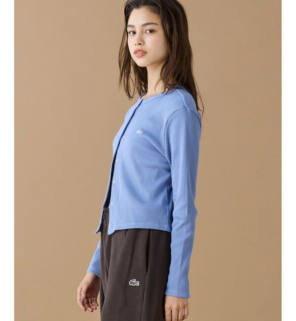 LACOSTE「リブジャージカーディガン」|カーディガン|