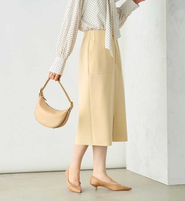 NOLLEY'S sophi「ウォッシャブルダブルジャージハーフジップタイトスカート」|タイト|