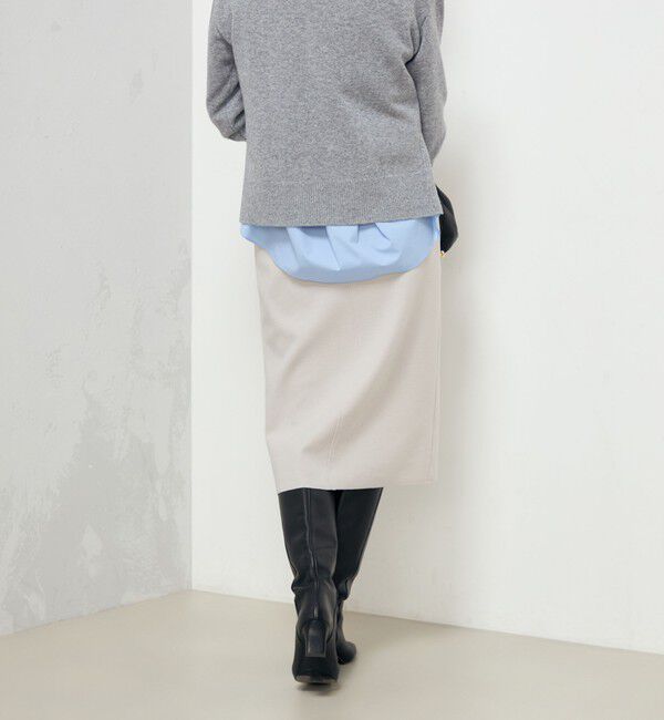 NOLLEY'S sophi「ウォッシャブルダブルジャージハーフジップタイトスカート」|タイト|