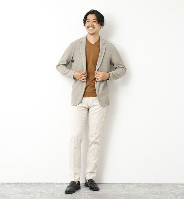 Stutostein「《ビジカジ対応》Relax Jogger Jersey ウォッシャブルテーラーCD」|カーディガン|