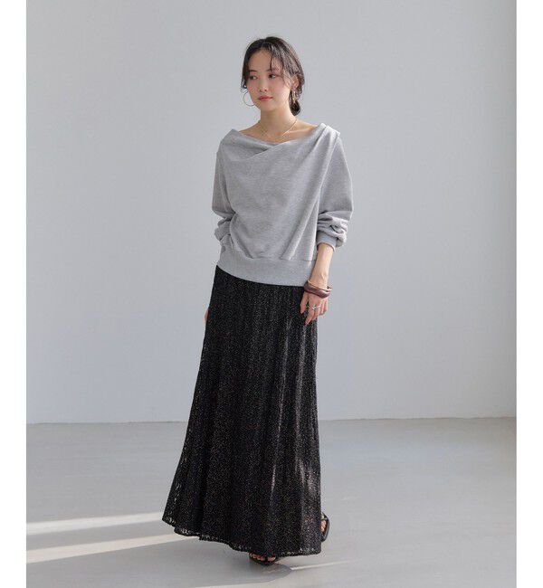 VIS「ラメレースフレアスカート」|スカート|