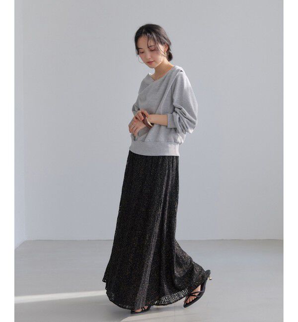 VIS「ラメレースフレアスカート」|スカート|