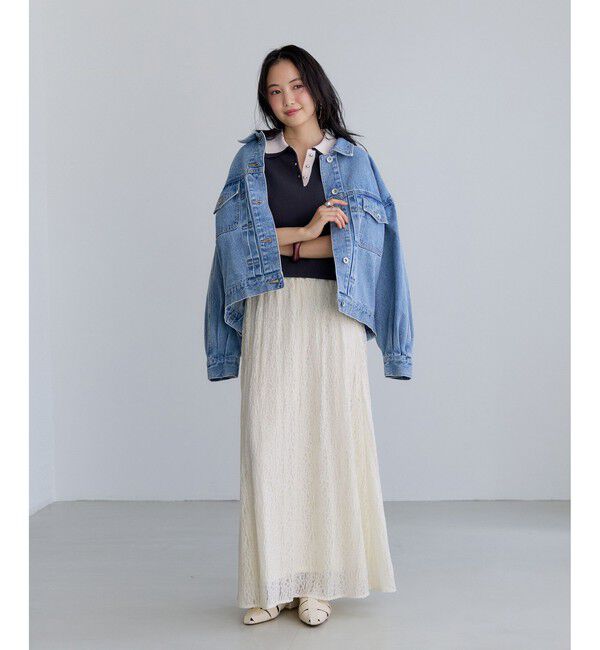 VIS「ラメレースフレアスカート」|スカート|