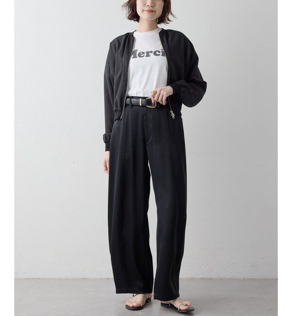 Drawing Numbers「【Drawing Numbers】ダブルサテンコクーンパンツ」|チノ|