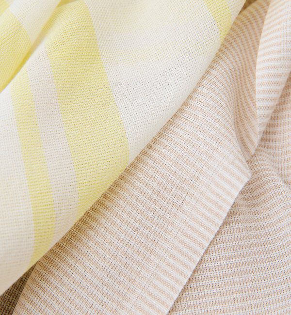  「【PAPILLONNER/パピヨネ】アシンメトリーボーダーストール」|ストール|