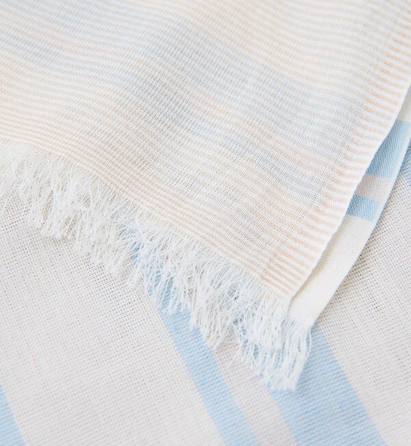  「【PAPILLONNER/パピヨネ】アシンメトリーボーダーストール」|ストール|