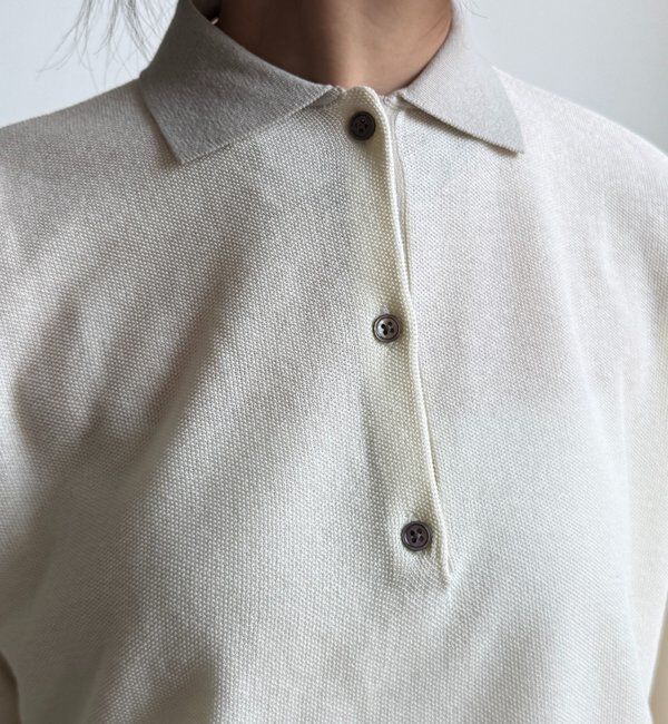  「鹿の子編み襟付ニット」|ニット・セーター|