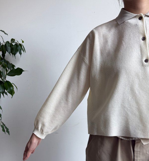  「鹿の子編み襟付ニット」|ニット・セーター|