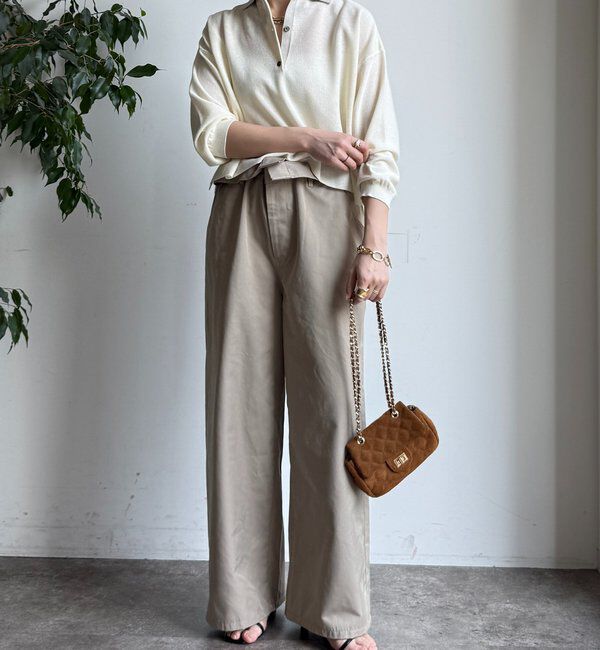  「鹿の子編み襟付ニット」|ニット・セーター|