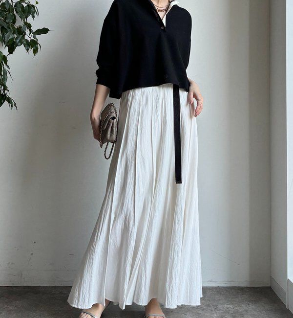  「鹿の子編み襟付ニット」|ニット・セーター|