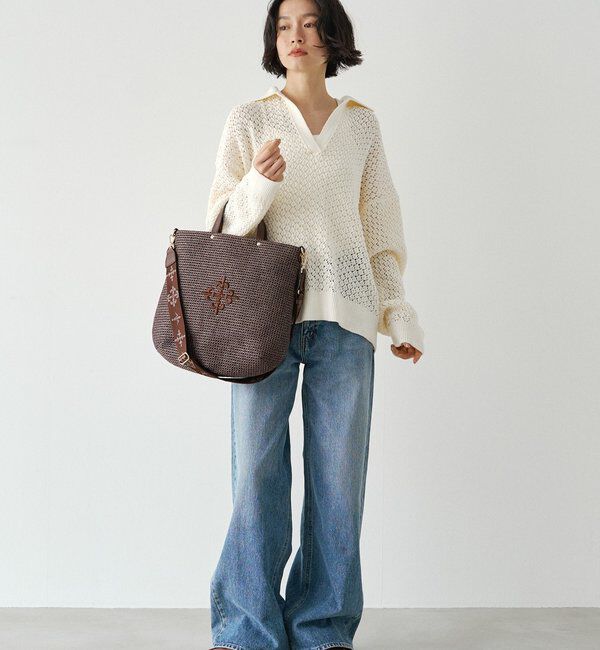  「《WEB限定》スリム2WAYトートバッグ <ナイロンラフィア>」|トートバッグ|