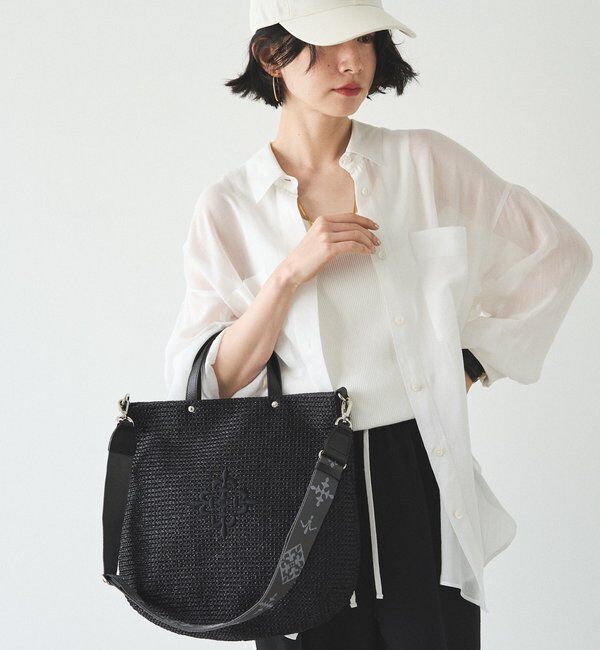  「《WEB限定》スリム2WAYトートバッグ <ナイロンラフィア>」|トートバッグ|