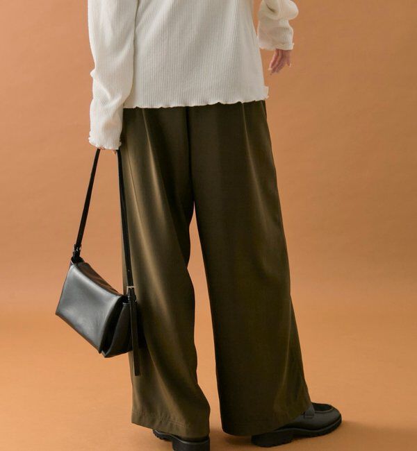  「【オールシーズン対応/WEB限定アイボリー】フリルイージーパンツ」|チノ|