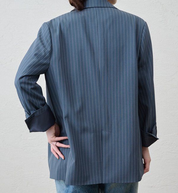  「ストライプビッグジャケット」|テーラードジャケット|