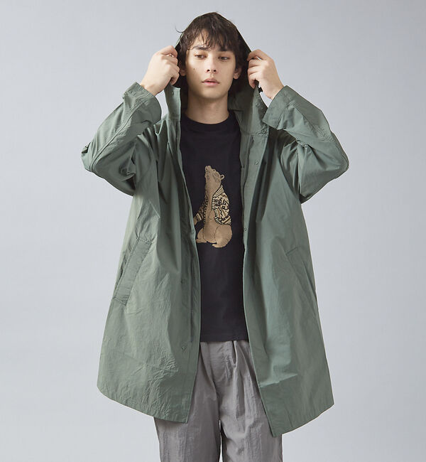 ABAHOUSE「【PYRENEX / ピレネックス】TORRENT 3（トレント ）ナイロンロン」|ステンカラーコート|カーキ
