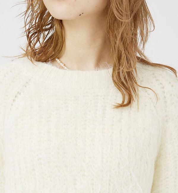 Rouge vif「【一部店舗限定】フェザーヤーンショート丈ニット」|ニット・セーター|