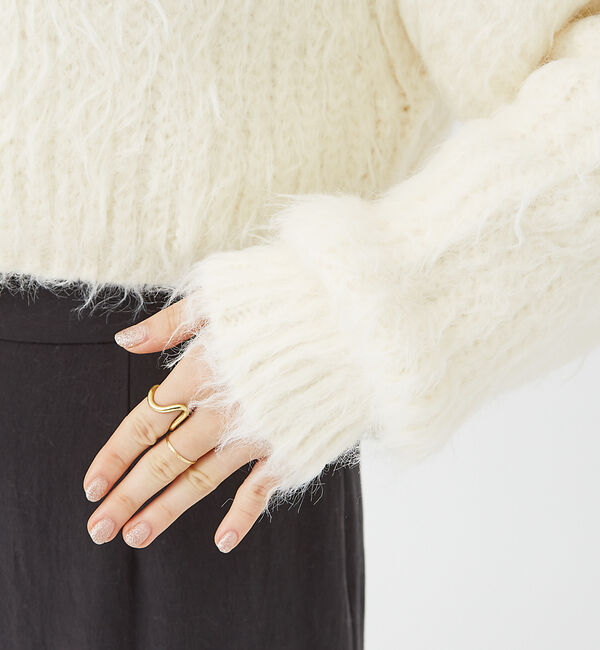 Rouge vif「【一部店舗限定】フェザーヤーンショート丈ニット」|ニット・セーター|