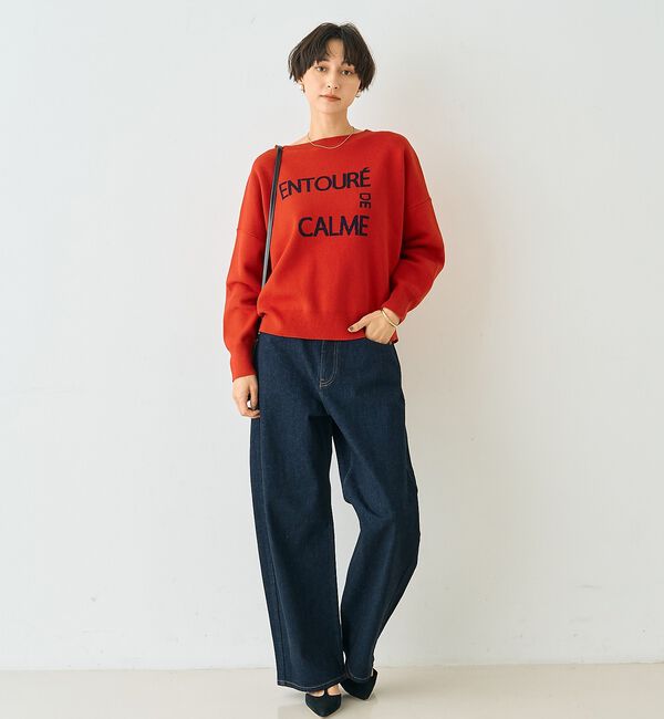 Rouge vif「【2026SS新作】ジャガードロゴニット ENTOURE DE CALME」|ニット・セーター|