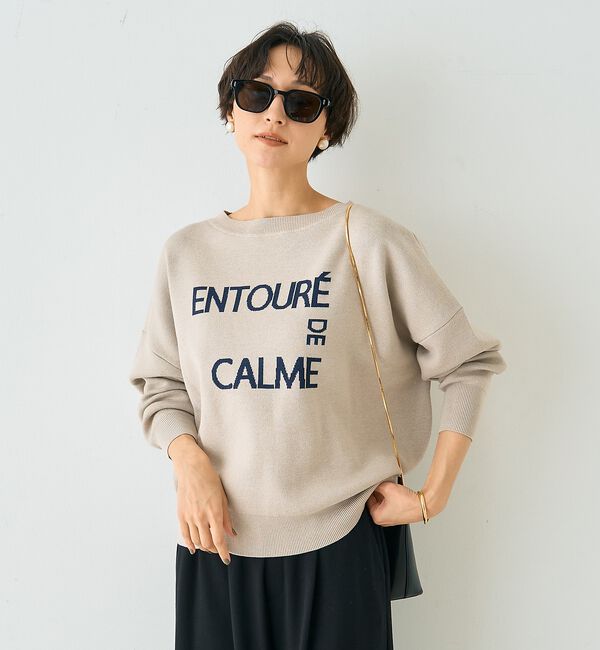 Rouge vif「【2026SS新作】ジャガードロゴニット ENTOURE DE CALME」|ニット・セーター|