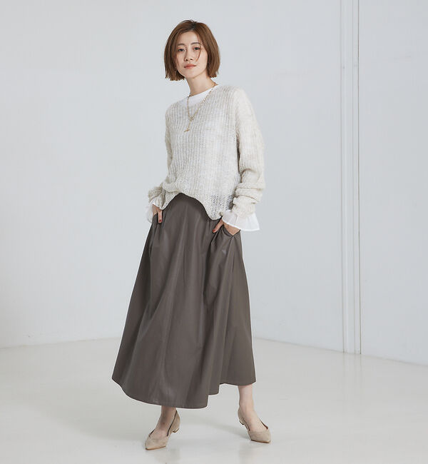 abahouse mavie「ローゲージシースルーニットプルオーバー」|ニット・セーター|