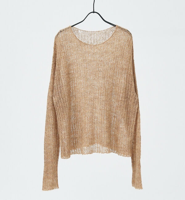 abahouse mavie「ローゲージシースルーニットプルオーバー」|ニット・セーター|