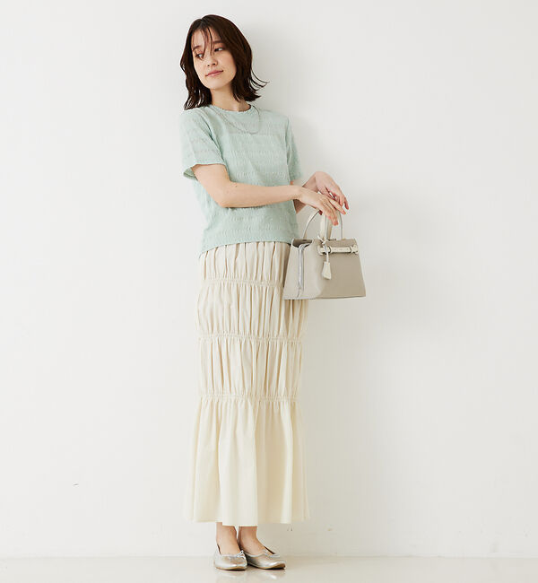 abahouse mavie「シャーリングスカート」|スカート|