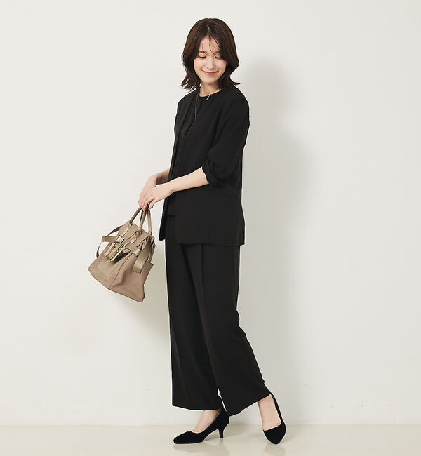 abahouse mavie「【エニデイカセット・サマー】 ジョーゼットノーカラージャケット」|ノーカラージャケット|