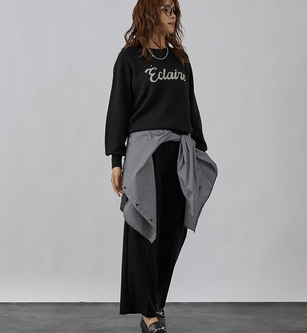 abahouse mavie「【新色追加】ロゴジャガードニット」|ニット・セーター|